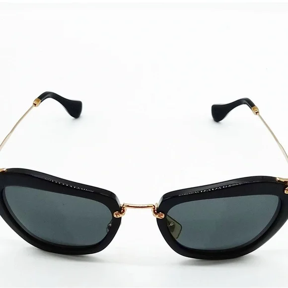Miu Miu  Black and Gold Sunglasses - Picture 2 of 8
